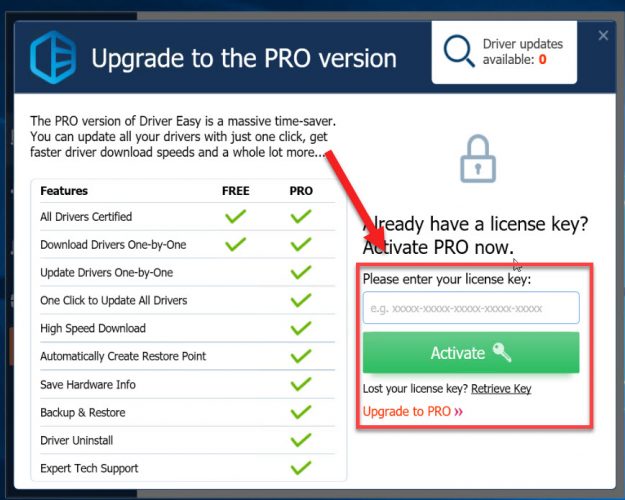 free driver easy pro license key code
